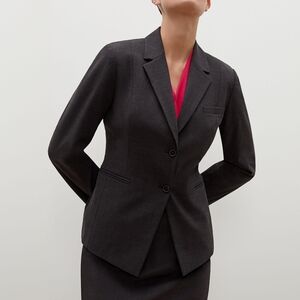 MM Lafleur charcoal grey blazer size 4